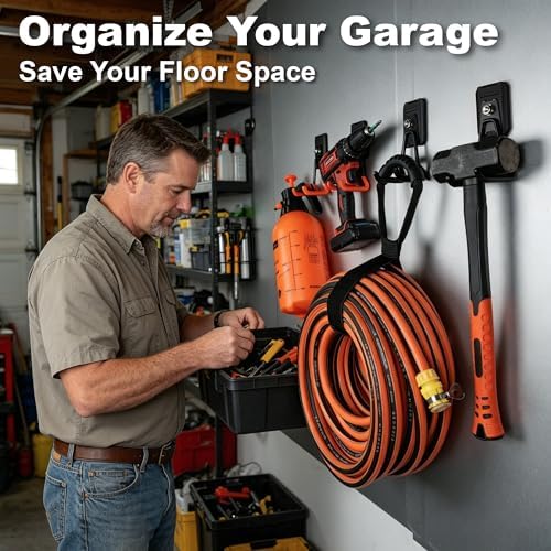 Heavy Duty Magnetic Garage Hooks, 4 Pack Rubber Coated Strong Magnet Hooks - Image 2