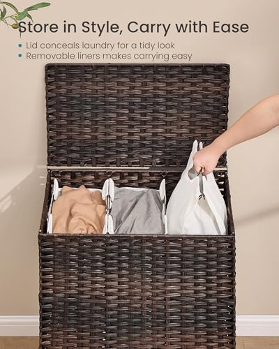 SONGMICS 3-Section Laundry Hamper - Image 4
