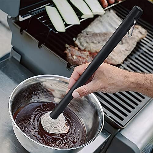 YFWOOD 18 Inch Grill Basting Brush BBQ Mop Sauce Brush Wooden Long Handle - Image 6