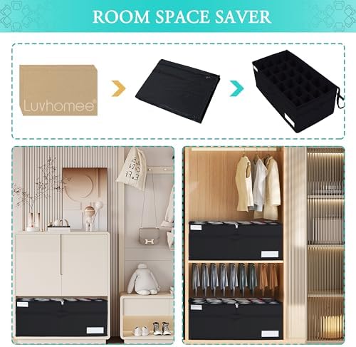 Luvhomee Shoe Storage Organizer, Fits 24 Pairs, Large Shoe Organizer Box - Image 7