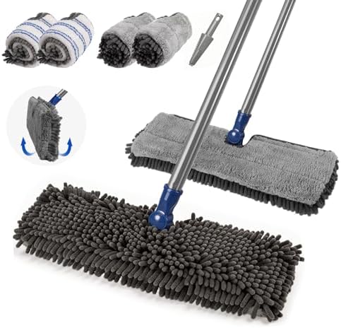 Masthome 2-Sided Microfiber Mop, Flip Flat Mop by Masthome
