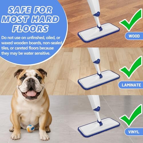 HOMTOYOU Microfiber Flat Mop - Image 5