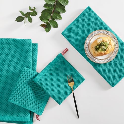 Homaxy 10 Pack 100% Cotton Kitchen Towels and Dishcloths Set - Image 6