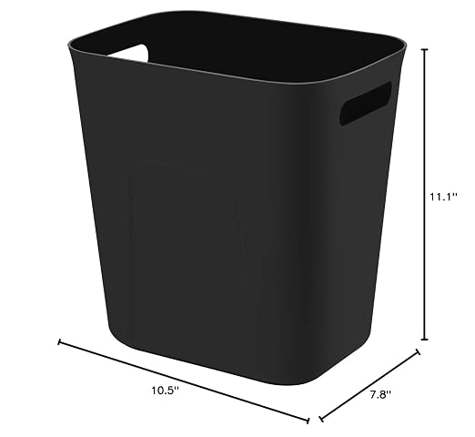 UUJOLY Plastic Small Trash Can Wastebasket, Garbage Container Basket - Image 7