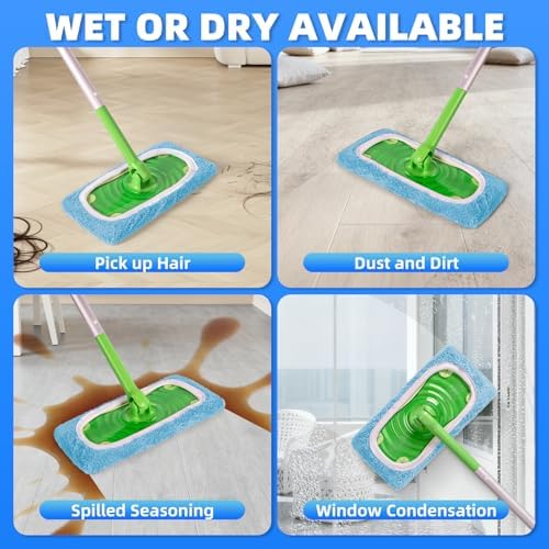 8 Pack Reusable Mop Pads for Swiffer, Microfiber Dry Sweeping Cloths - Image 6