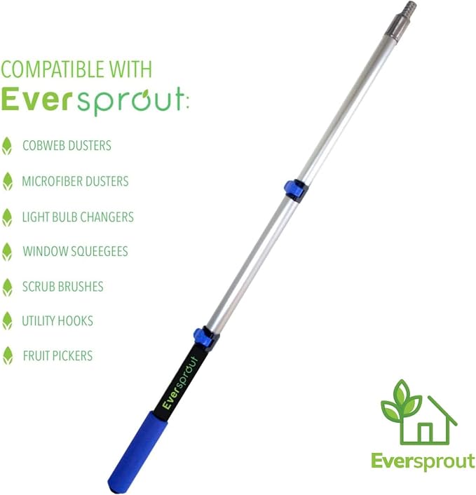 EVERSPROUT Scrub Brush, 1.5 to 3ft Pole, Rubber Bumper, No-Scratch | - Image 8