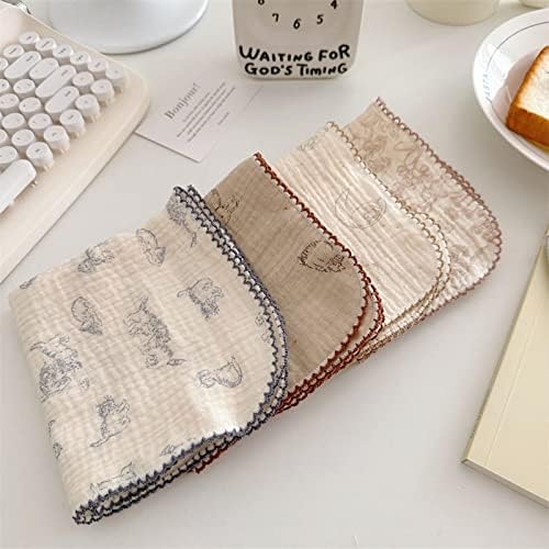 BuLuTu Cute Floral Muslin Face/Hand Towels Multi-Purpose Cleaning Clothes - Image 3