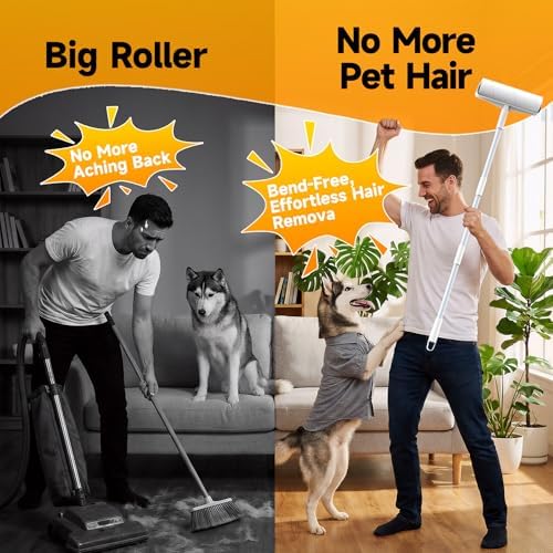 Large Lint Roller for Pet Hair, 9.44-Inch Wide, 400 Sheets - Image 2