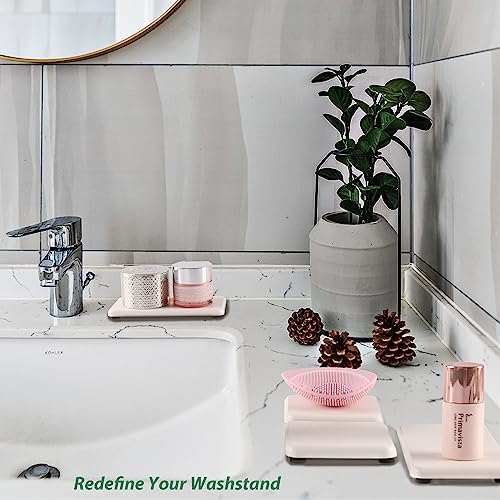 NiuYichee 2Pcs Stone Soap Trays Water Absorbing Diatomite Coaster - Image 6