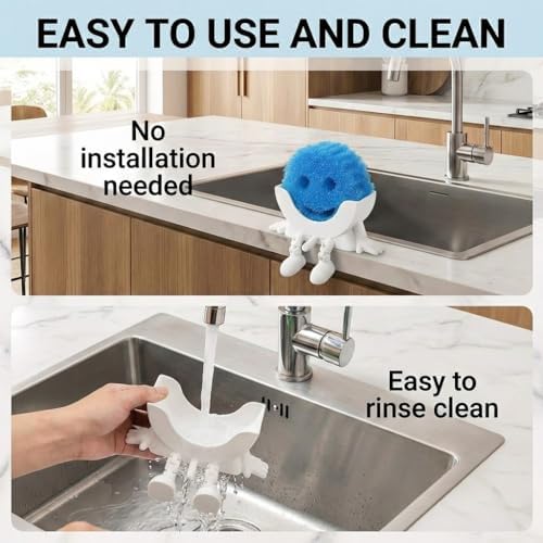 Creative Drainage Sponge Holder: Traceless Glue, 3D Printed Funny Kitchen Sink - Image 6