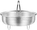 Steamer Basket for Rice Cooker, 304 Stainless Steel Steamer Insert, Separate Rice and Porridge, for Steam Basket Cooking Pots Pressure Cooker, (22cm)