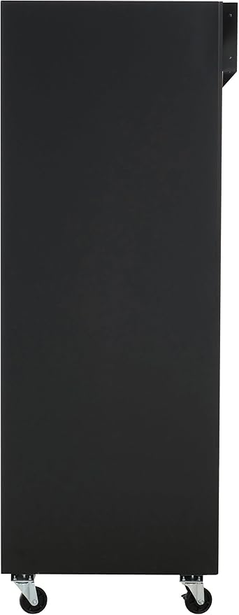Kratos Commercial Two Door Merchandising Refrigerator, Sliding Two Door Mobile Black Display Refrigerator for Shops and C Stores, 53" Wide, LED Lighting, 115V (67K-208)