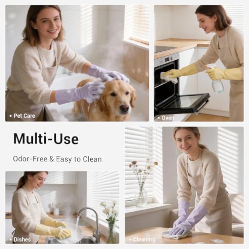 ThxToms 2 Pair Nitrile Dishwashing Cleaning Gloves, - Image 5