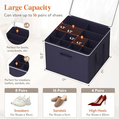 Lifewit Shoe Storage Organizer for Closet, Holder Box, 3 Pack - Image 2