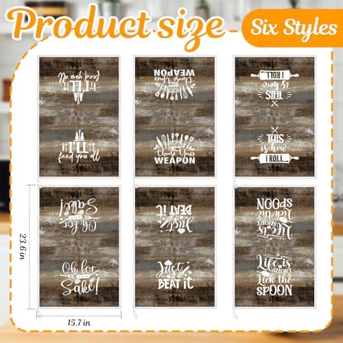 Bencailor 6 Pcs Farmhouse Kitchen Towels Brown Kitchen Decor and Accessories - Image 4