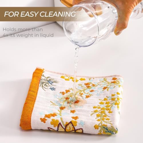 100% Cotton Cotton Floral and Bird Kitchen Towels, 2 Pack - Image 4