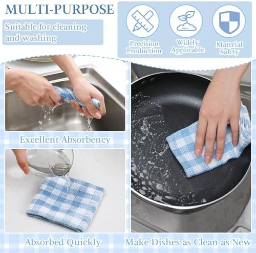Patelai 12 Kitchen Dish Rags, 13.8'' X 13.8'' - Image 5