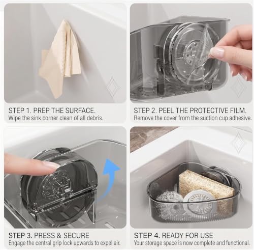 2PCS Corner Sink Organizer Rack - Image 5