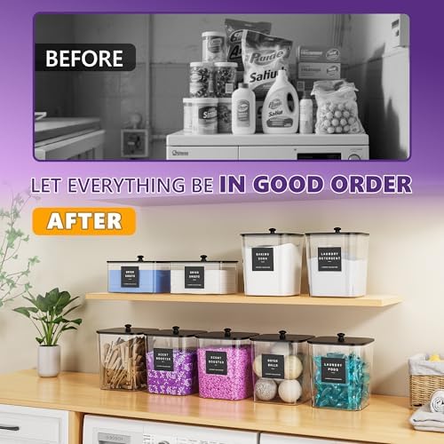 Moforoco 1+1 Pack Laundry Pods Container, Large Detergent Powder Storage - Image 5