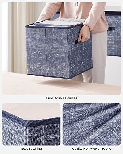 SONGMICS Storage Cubes, 11.8-Inch Foldable Closet Organizers - Image 5