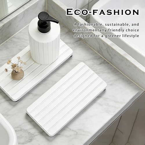 2PCS Stone Drying Tray, Water Absorbing Stone Tray - Image 5
