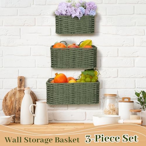 3 Piece Boho Wall Hanging Baskets - Image 2