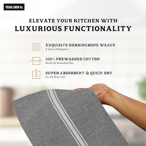 TEXAS LINEN CO. Cotton Kitchen Towels 6 Pack - Image 2