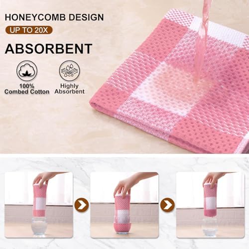 Mordimy Cotton Waffle Weave Dish Cloths, 6 Pack - Image 3