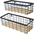 ShabbyDecor Metal Wire Basket for Kitchen Cabinet Pantry Bathroom Set of 2 by ShabbyDecor