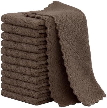 Homaxy Super Soft 12 Pack Coral Velvet Dish Cloths by Homaxy