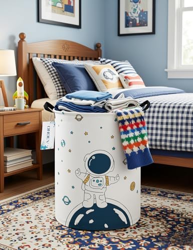Round Collapsible Astronaut Space Laundry Hamper - Image 7