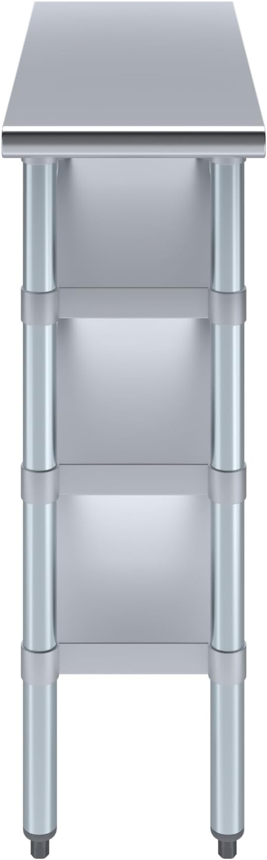 30 in. x 12 in. Stainless Steel Work Table with Three Bottom Shelves | NSF Kitchen Prep Table | Utitly Metal Table