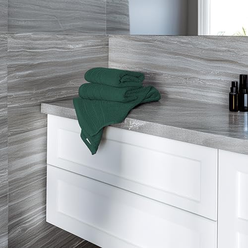 Tens Towels 6 Piece Hand Towels Set 16 x 28 Inches, Hunter Green - Image 2