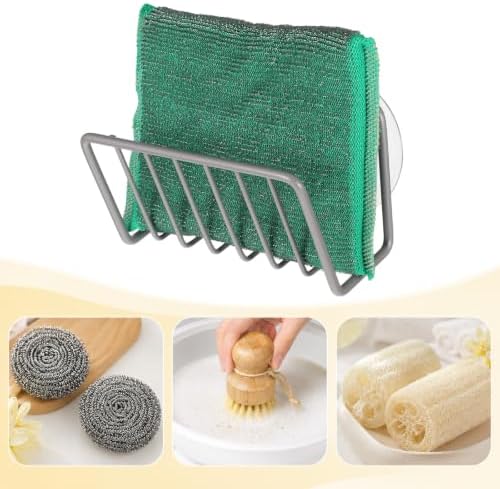 Sponge Holder for Kitchen Sink, Sink Caddy Organizer - Image 4