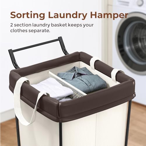Rolling Laundry Hamper with Wheels and Handle, 160L Rolling Laundry Basket - Image 3