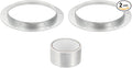 PATIKIL 2Pcs 7 Inch Duct Connector Flange, Metal Straight Pipe Exhaust Flange Duct Mounting Plate for Heating Cooling Ventilation HVAC System, Galvanize Steel