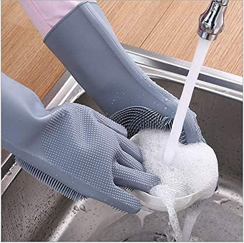 Silicone Dishwashing Gloves, Pet Grooming Rubber Scrubbing - Image 2