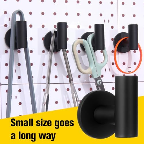 Therwen Black Magnetic Hooks Heavy Duty Coat Hooks Magnetic Hanger - Image 6