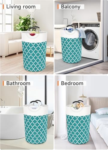 Large Laundry Basket, 115L Tall Collapsible Hamper - Image 7