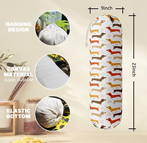Dog Pattern Grocery Bags Holder Organizer - Image 3