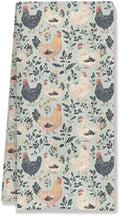 Rustic Floral Chicken Kitchen Towels, Chicken Lover Mom Lady Gifts Decorative by HUGANE