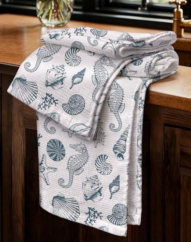 Miss Adola 2pcs Cotton Waffle Kitchen Towels by MissAdola