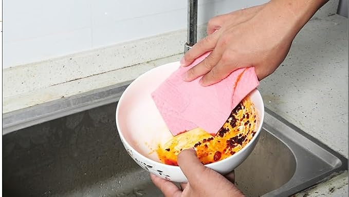 Reusable Cleaning Cellulose Sponge Cloths Absorbent Wipes Clean Kitchen Car - Image 6