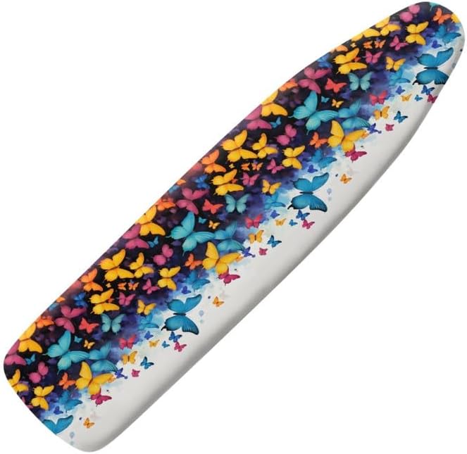 Colorful Butterfly Steam Ironing Board Cover Yellow Blue Cartoon Butterfly Duty by Daulesho