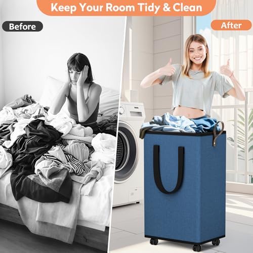 SpaceTrove Rolling Laundry Basket - Image 4
