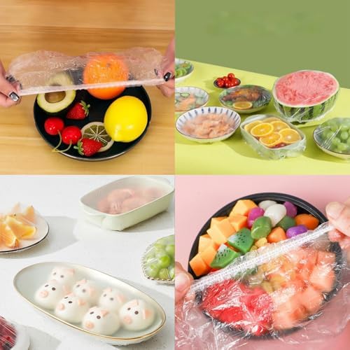 300PCS Elastic Food Covers Fresh Keeping Bags Disposable Stretchable Bowl - Image 5