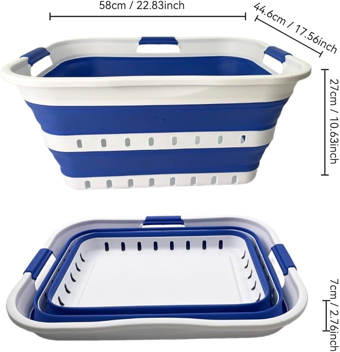 SAMMART 42L Collapsible Plastic Laundry Basket - Image 3