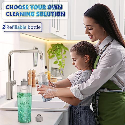 Spray Wet Mops for Floor Cleaning: Hardwood Floor Mop 2 Bottles Refillable - Image 3