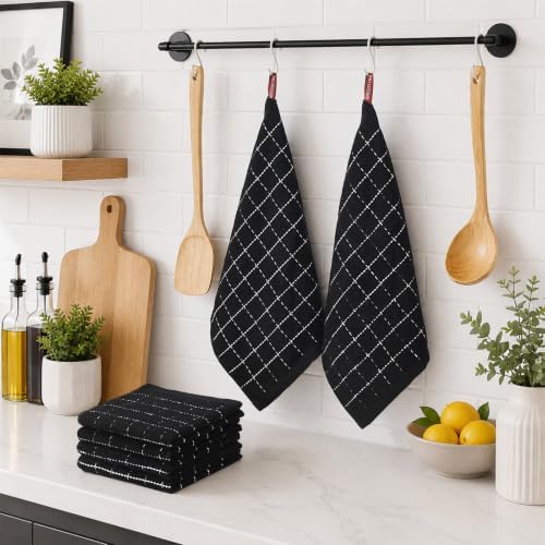 Kitinjoy 100% Cotton Terry Kitchen Dish Cloths, 12”x 12” - Image 6