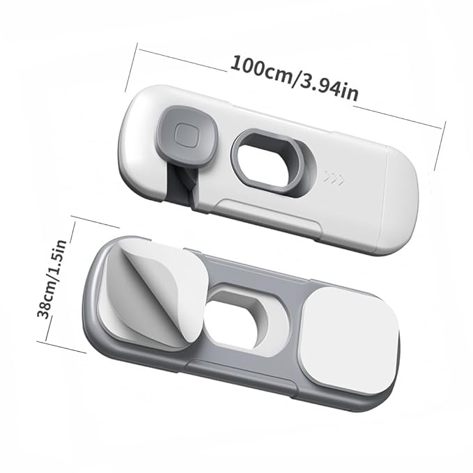 10Pack Child Proof Refrigerator Lock, Fridge Locks for Kids,with Adhesive,Child Safety Locks for Doors, RV Refrigerator, Oven Lock Child Safety Baby Cabinet Locks (Light Gray,10 Count (Pack of 1))